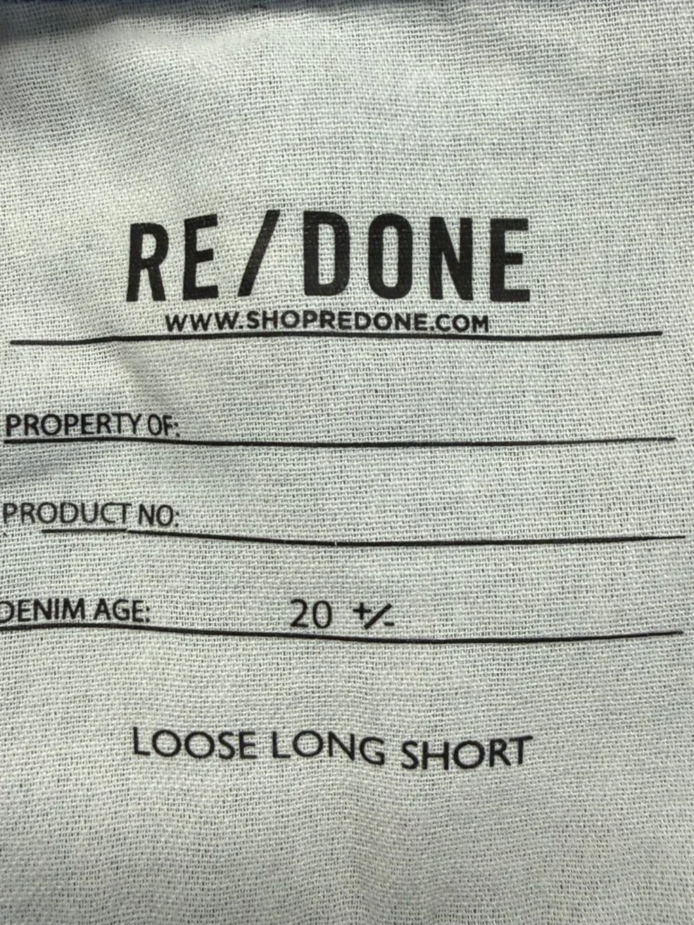 RE/DONE Loose Long Denim Jean Short Women's 27 Minerva Destroy Distressed NWOT
